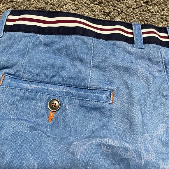 Tallia Shorts Men’s‎ Shorts size 36 Blue w/ Paisley print stretch casual shorts - Picture 5 of 8
